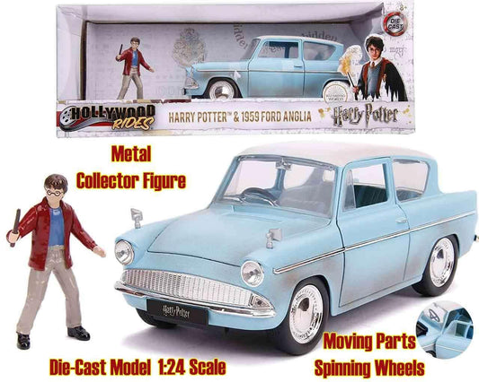 Harry potter - 1959 ford anglia with harry - 1:24 die-cast model
