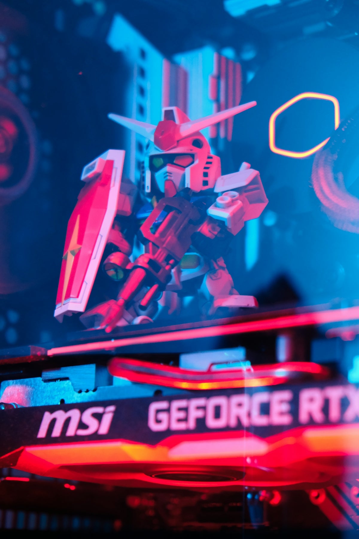 red and black lego toy