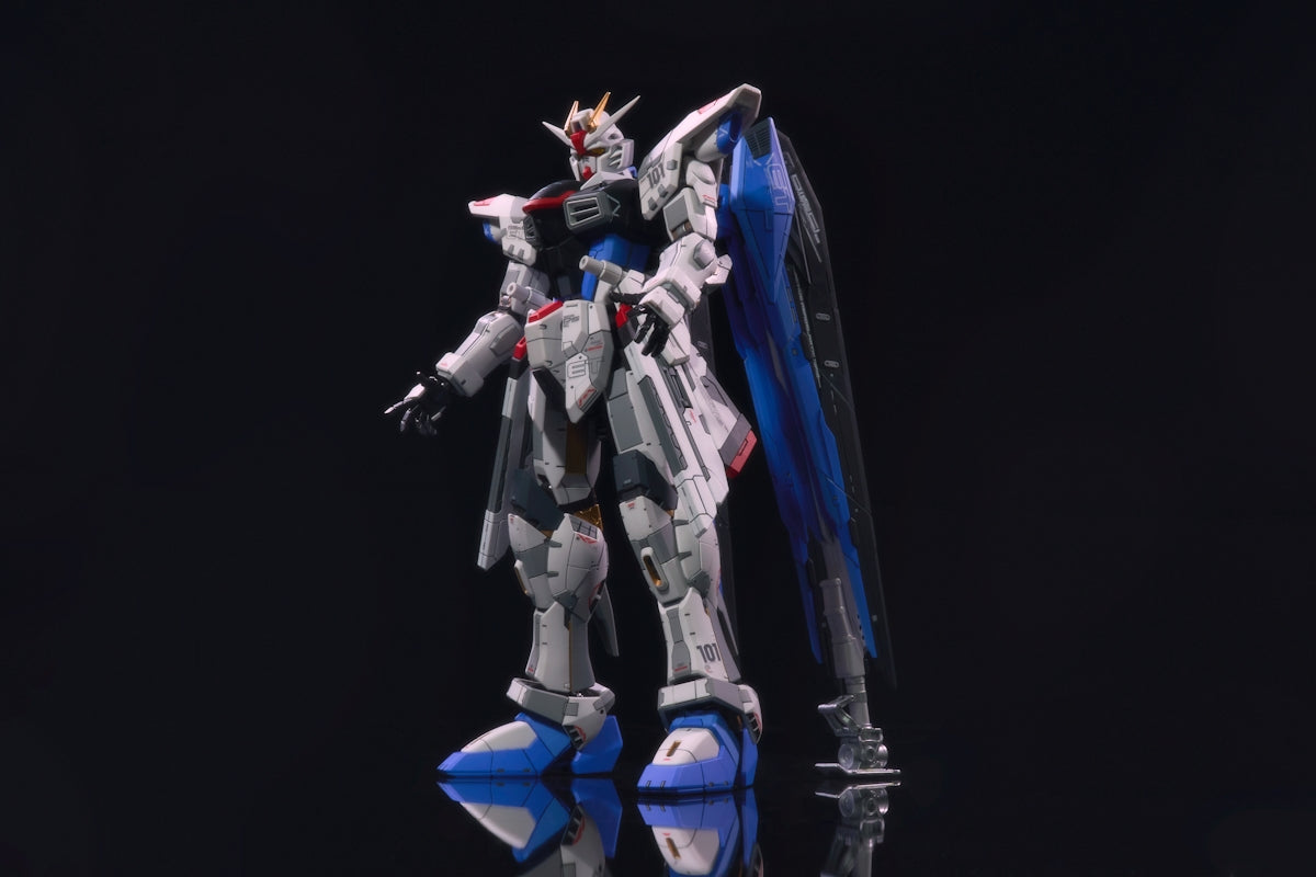 a robot that is standing in the dark