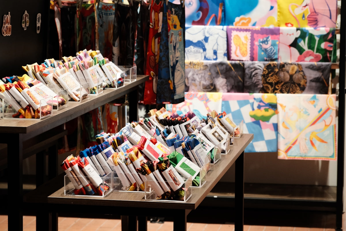 A room filled with lots of art and craft supplies