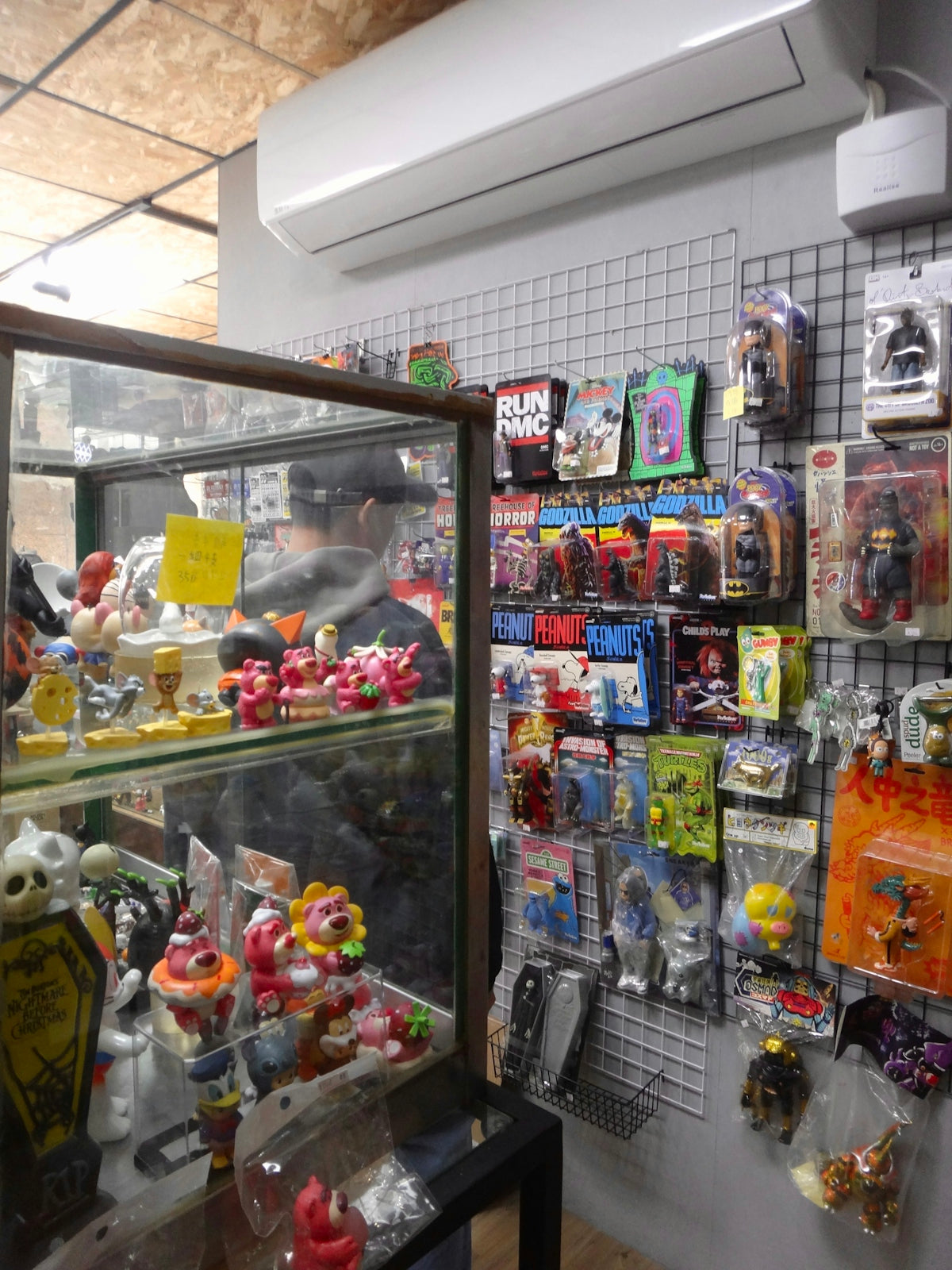 A toy store displays many collectible items.