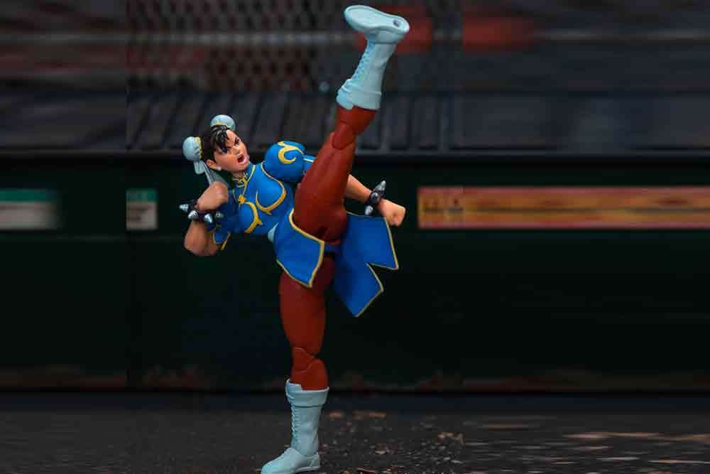 Street Fighter 2: Chun-Li Blå Klänning - De Luxe Actionfigur Skala 1:12 jada toys