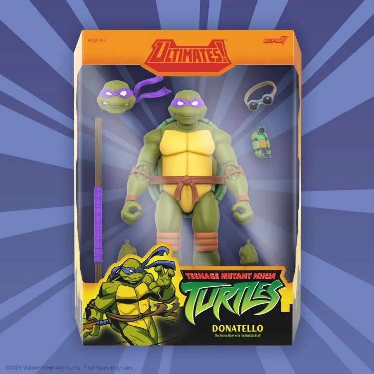 TMNT Ultimates! W12 Donatello Animated 2003 AF - Samlarfigur av hög kvalitet super 7