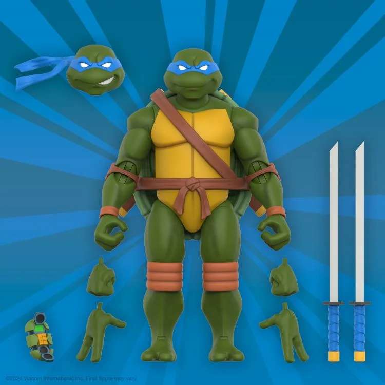 TMNT Ultimates! W12 Leonardo Animated 2003 Actionfigur super 7