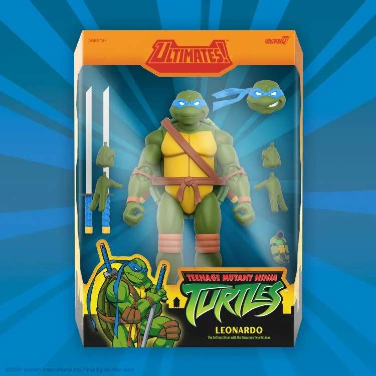 TMNT Ultimates! W12 Leonardo Animated 2003 Actionfigur super 7