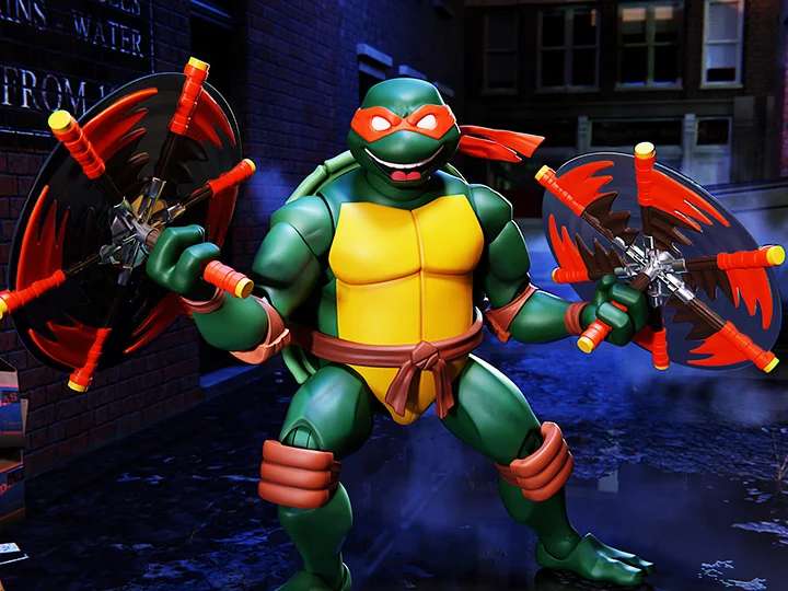 TMNT Ultimates! W12 Michelangelo Animated 2003 Actionfigur super 7