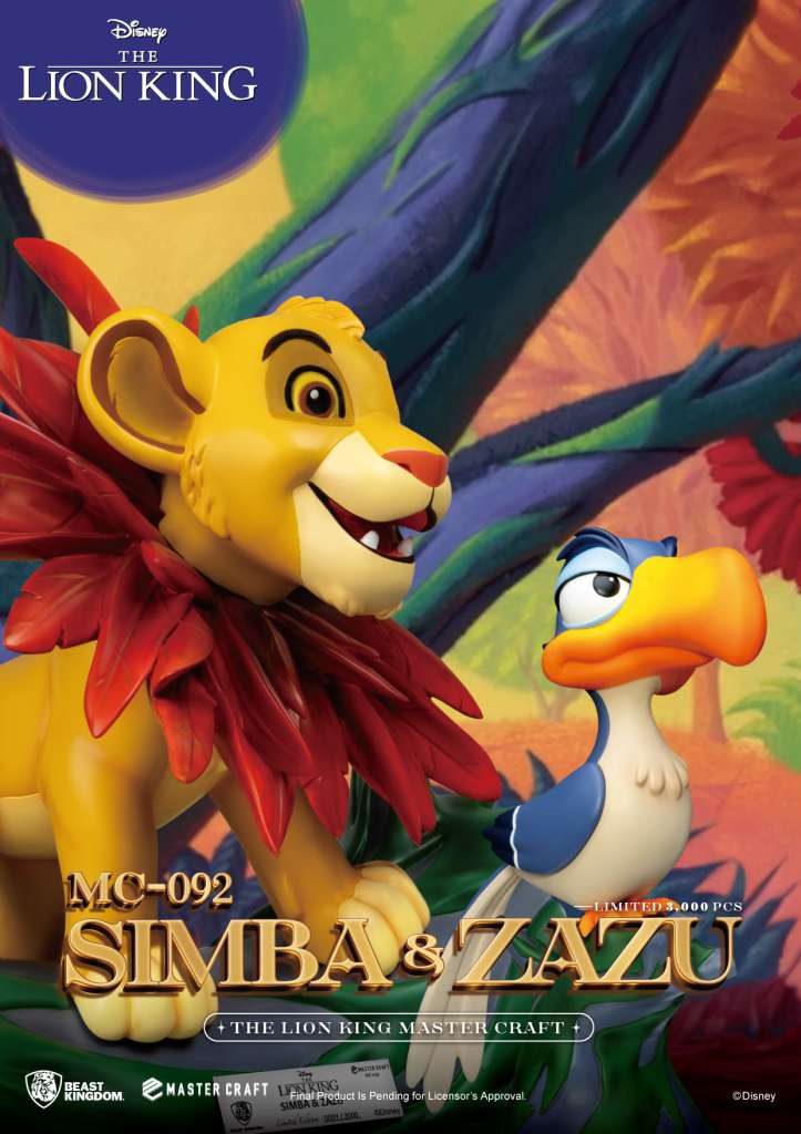 Lion King Simba & Zazu Master Craft Staty beast kingdom
