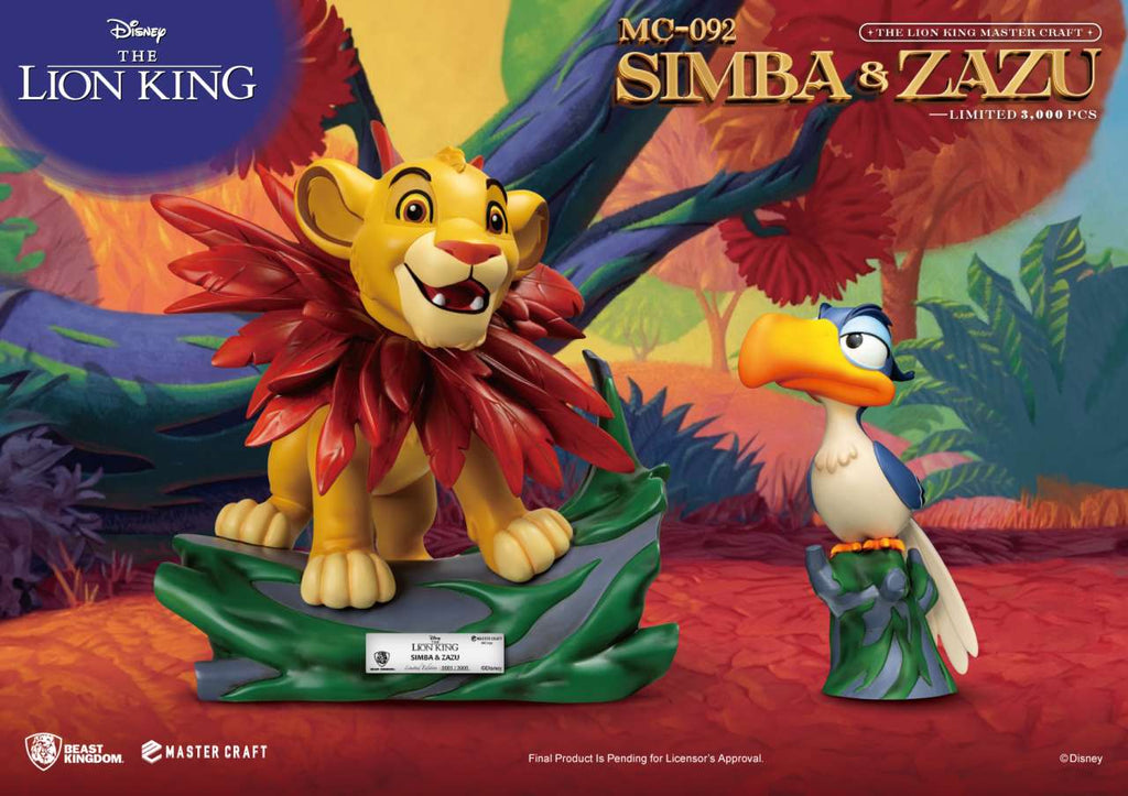 Lion King Simba & Zazu Master Craft Staty beast kingdom