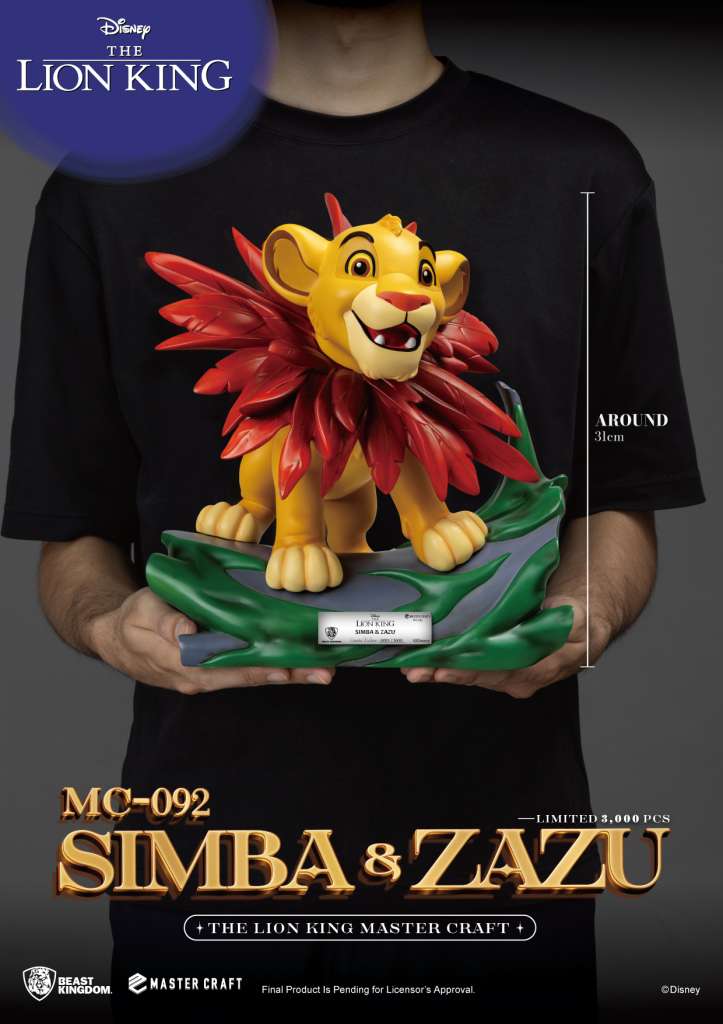 Lion King Simba & Zazu Master Craft Staty beast kingdom