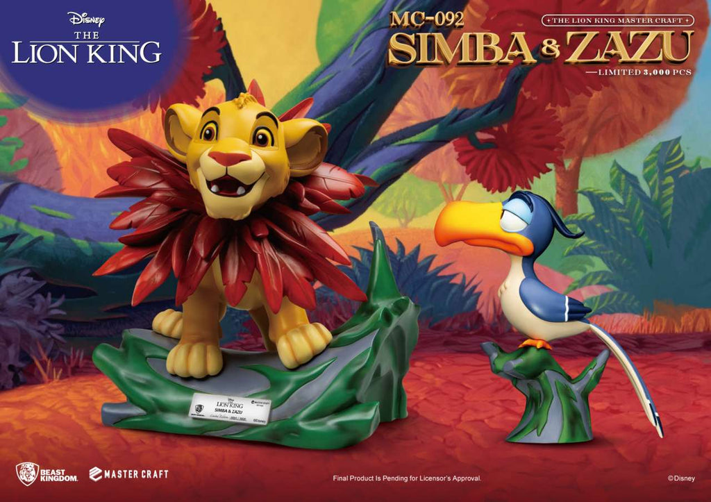 Lion King Simba & Zazu Master Craft Staty beast kingdom