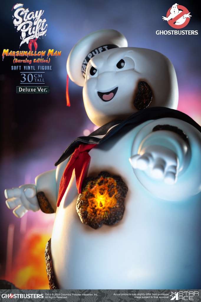 Ghostbusters Stay Puft Marshmallow Man Burning Deluxe Edition AF Robotto