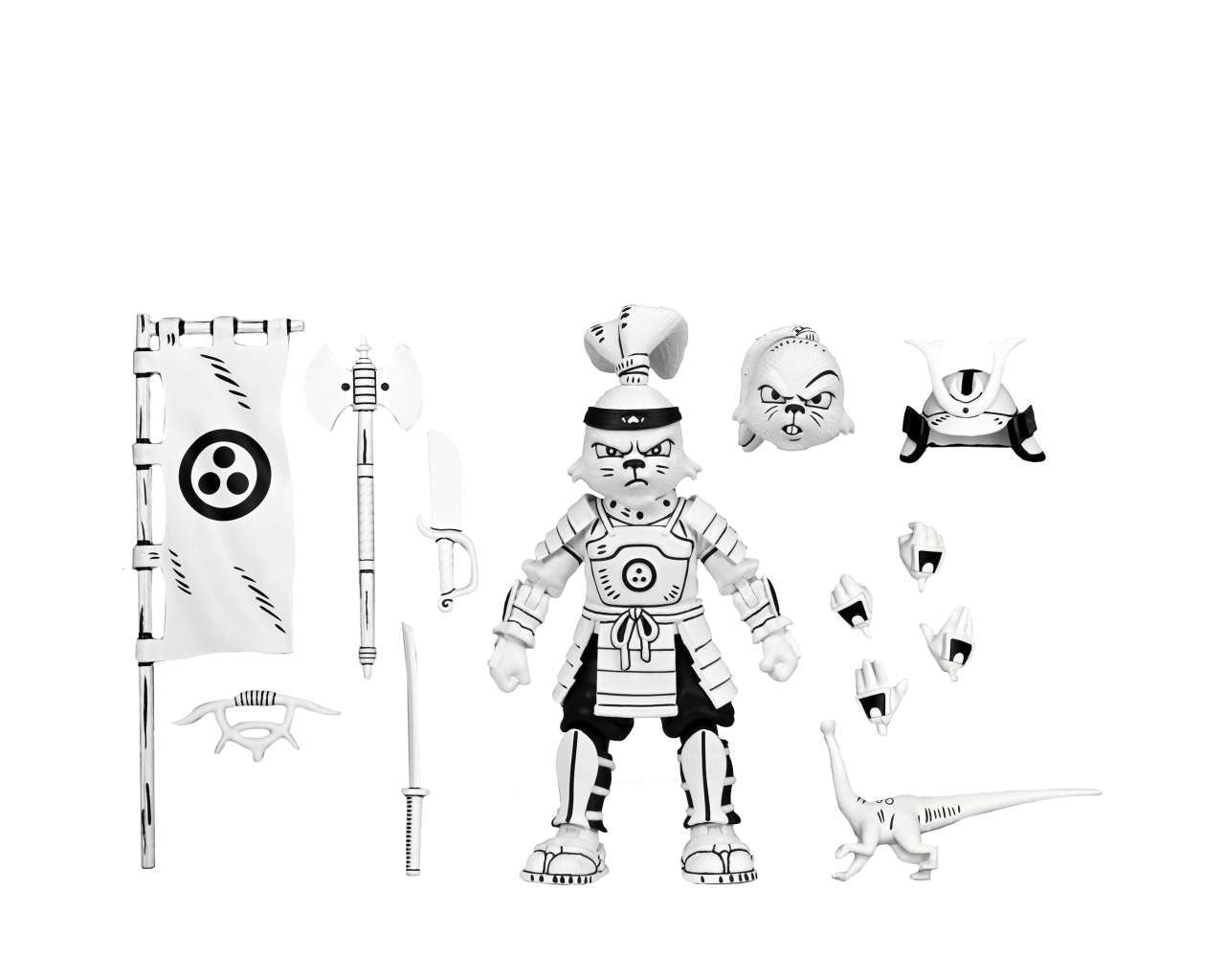 Usagi Yojimbo Samurai Actionfigur - Svart och Vit neca