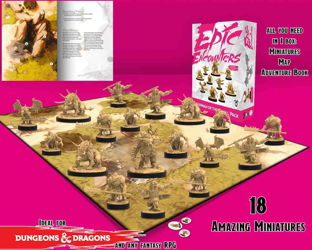 Epic Encounters - Savannah of the Gnoll Pack steamforged games