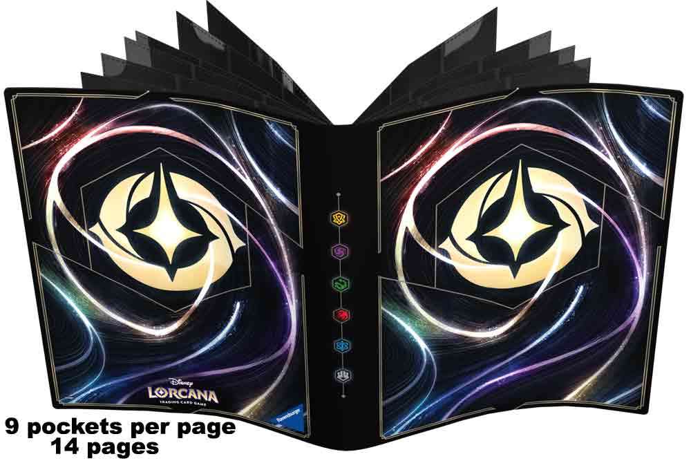 Lorcana - 9-fickors kortportfölj med Lorcana-logotyp ravensburger