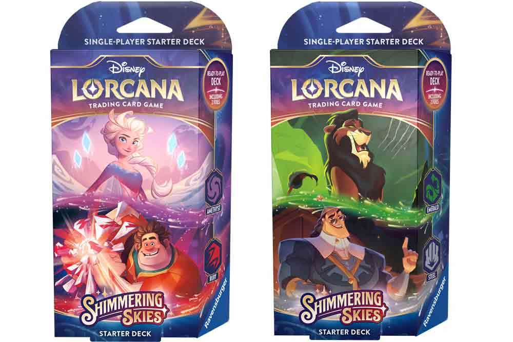 Lorcana - Shimmering Skies - Starter Deck Display (8 Decks) - Engelsk ravensburger