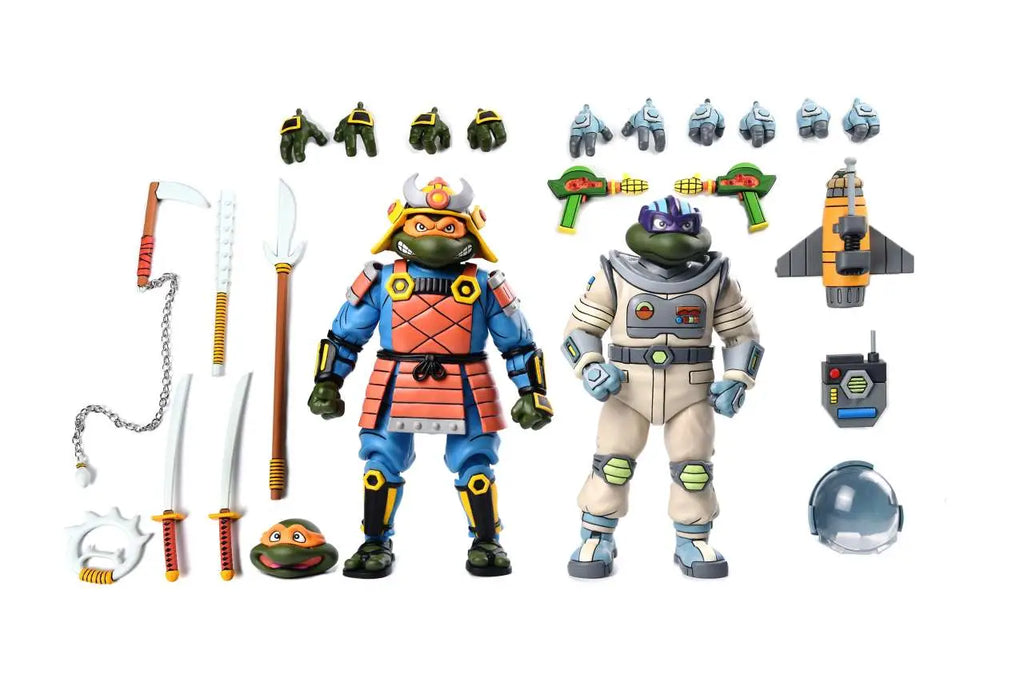 TMNT Tecknat Rymdäventyr & Samurai Turtles 2-pack Af