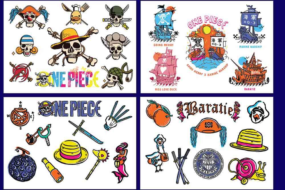 One Piece - Teknisk Decal Stickers Set fanattik
