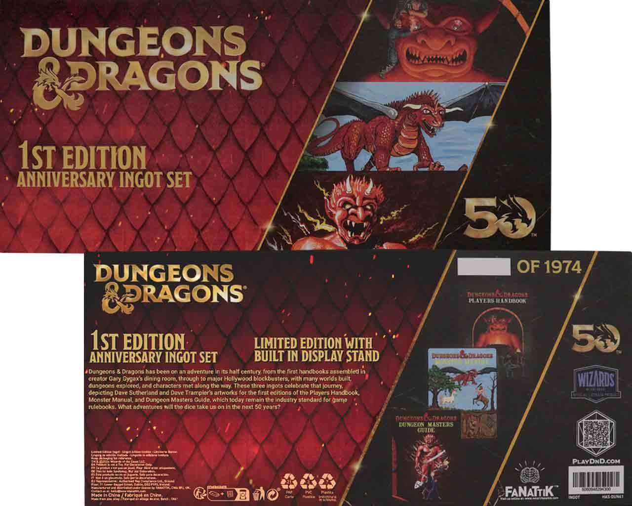 Dungeons & Dragons 50-årsjubileum - 1:a utgåvan Ingot Set fanattik