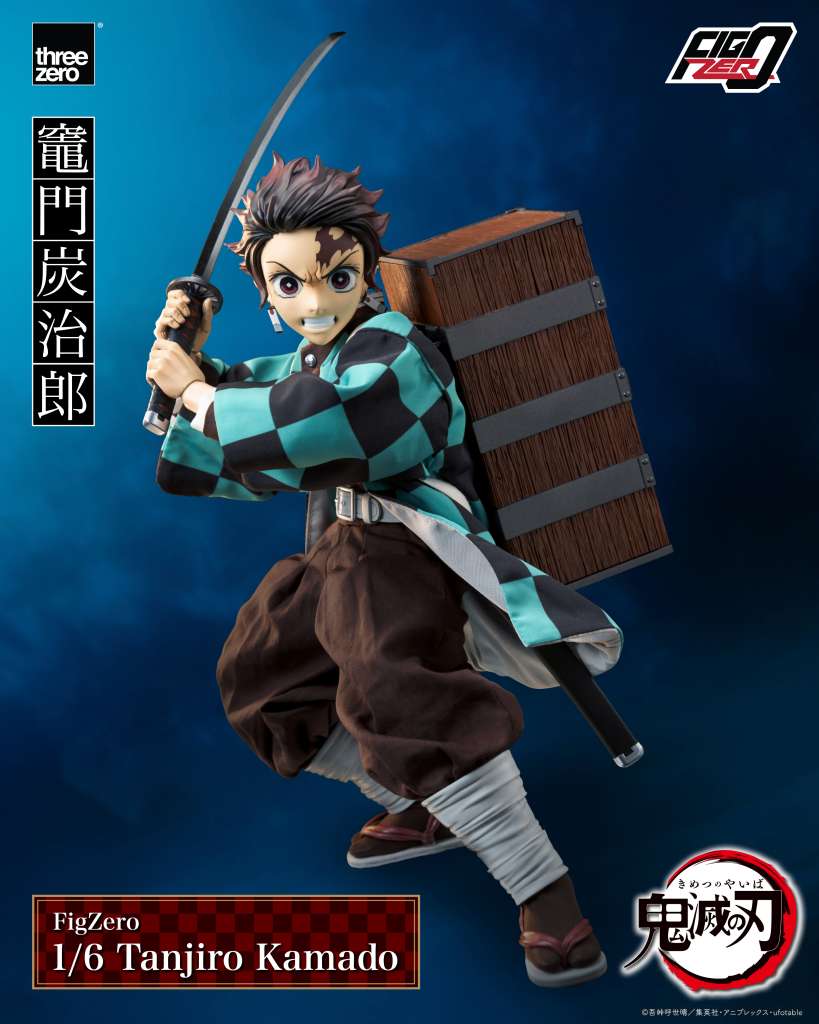 Demon Slayer Tanjiro Kamado 1/6 Figur threea toys/threezero