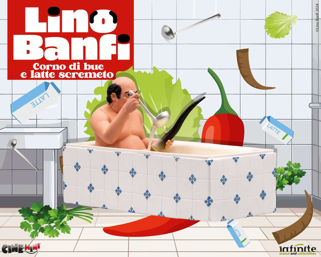 Lino Banfi Corno di Bue och Latteskum Cinemini PVC Figurer infinite statue