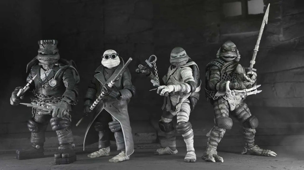 About X TMNT Turtles Black and White 4-pack by