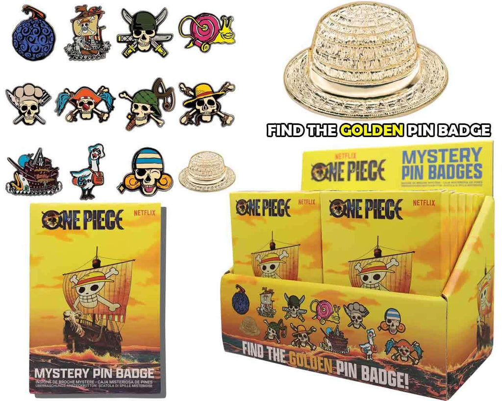 One Piece - Mystery Pin Badge Display of 12 Blind Boxes - Robotto