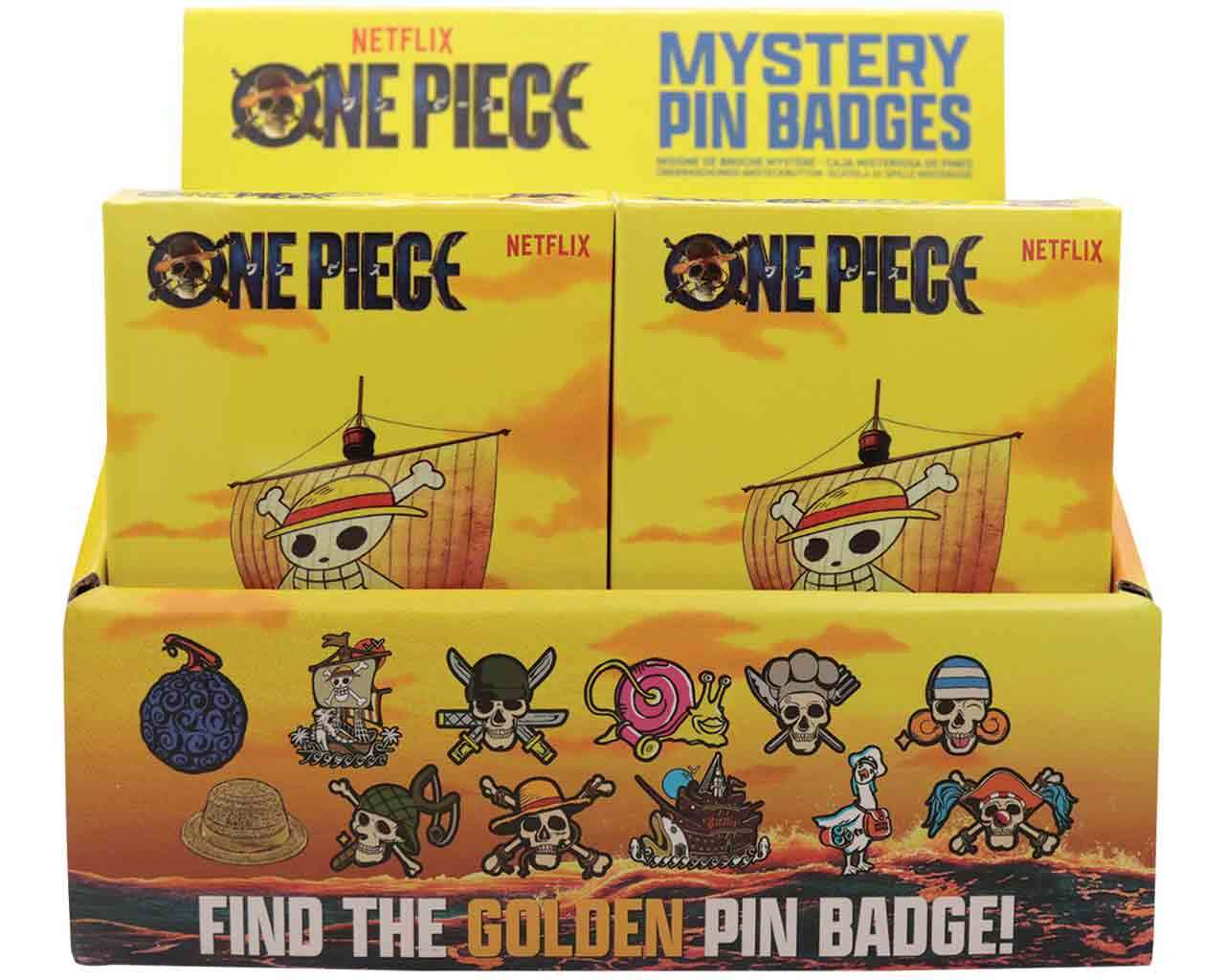 One Piece - Mystery Pin Badge Display of 12 Blind Boxes fanattik