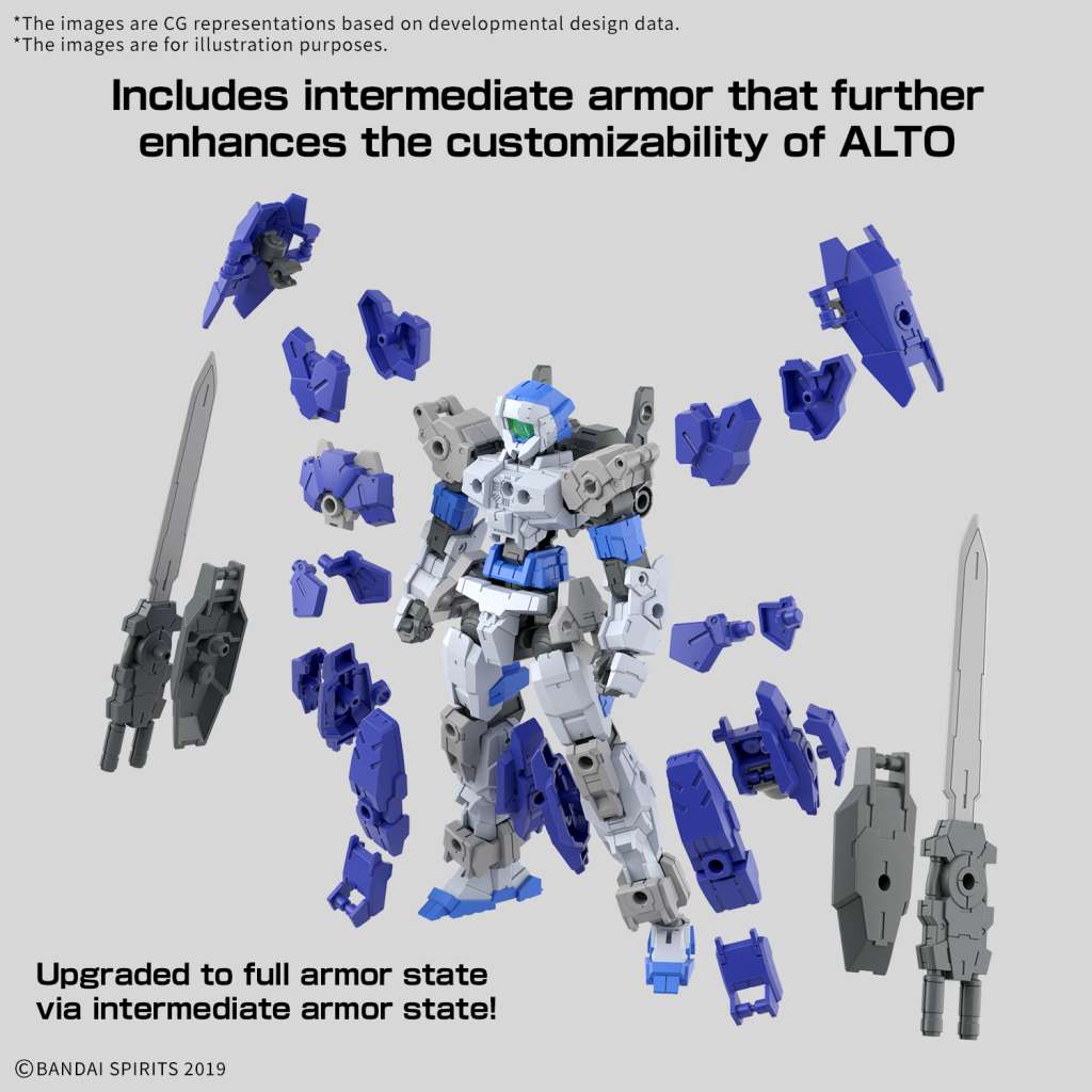 30mm eexm-17fa Full Armor Alto 1/144 – Detaljerad Modell bandai model kit gunpla