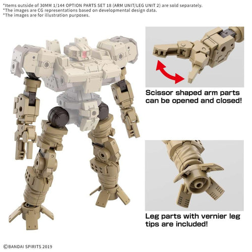30mm OP Delar Set 18 Arm/Ben Enhet 2 1/144 - Robotto