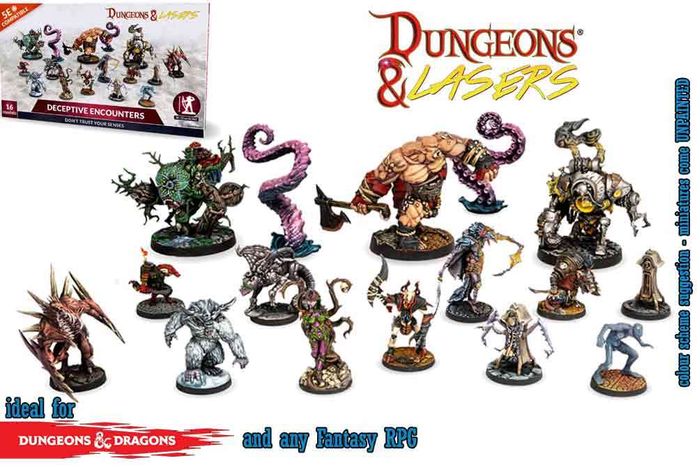 Dungeons & Lasers - Deuslair - Deceptive Encounters Miniatyrset archon games