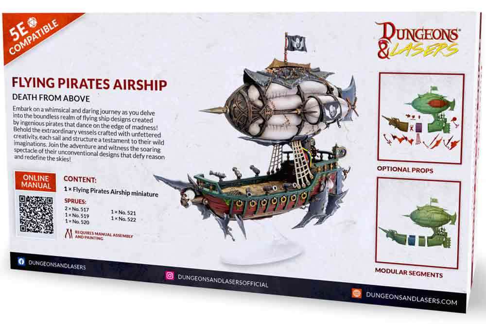 Dungeons & Lasers - Deuslair - Flygande Pirat Skepp archon games