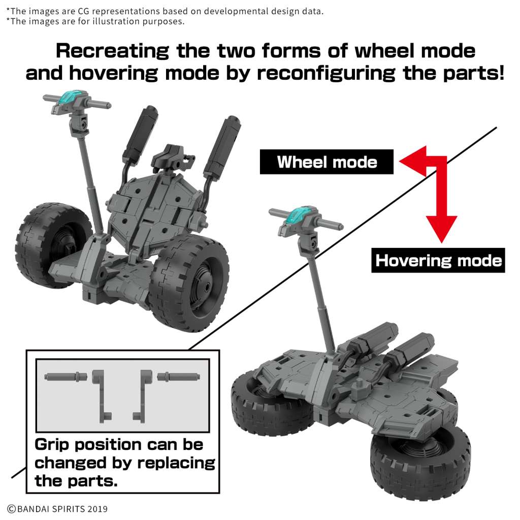 30mm Ex Arm Vehicle Wheel Mobile 1/144 bandai model kit gunpla