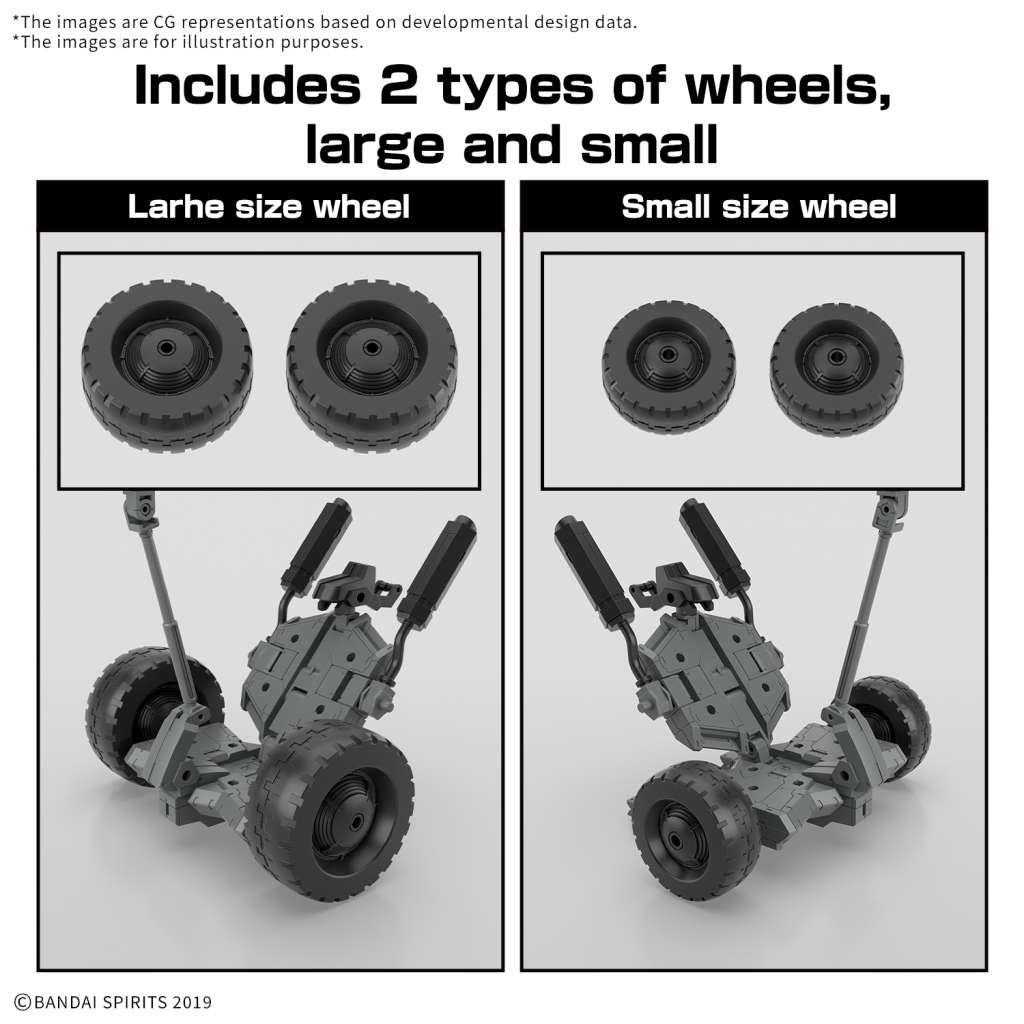 30mm Ex Arm Vehicle Wheel Mobile 1/144 bandai model kit gunpla