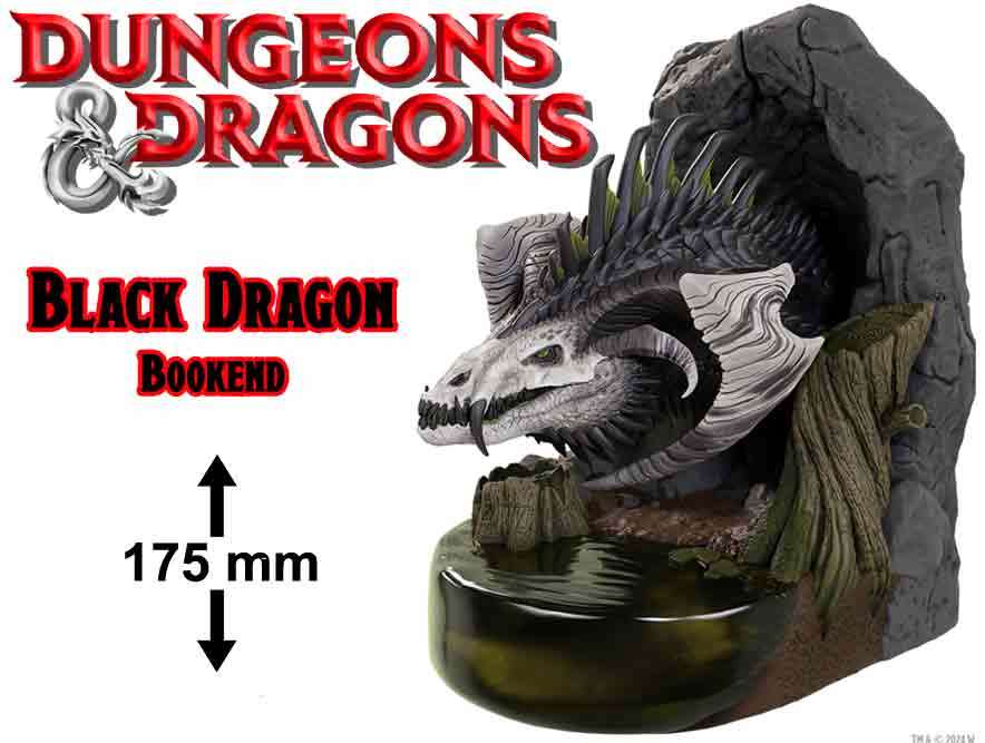 Dungeons & Dragons - svart drake bokstöd