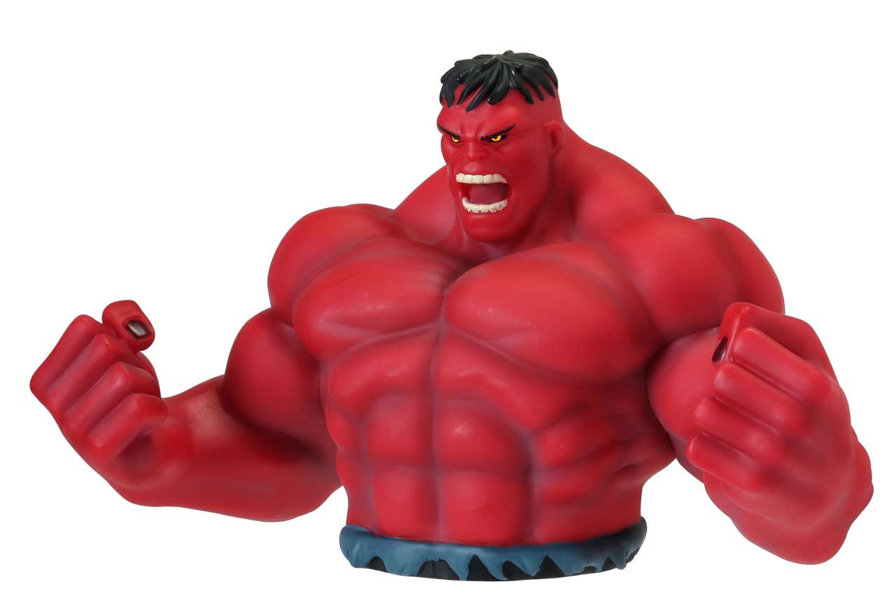 Röd Hulk Bust Bank – Popkultur Piggy Bank monogram