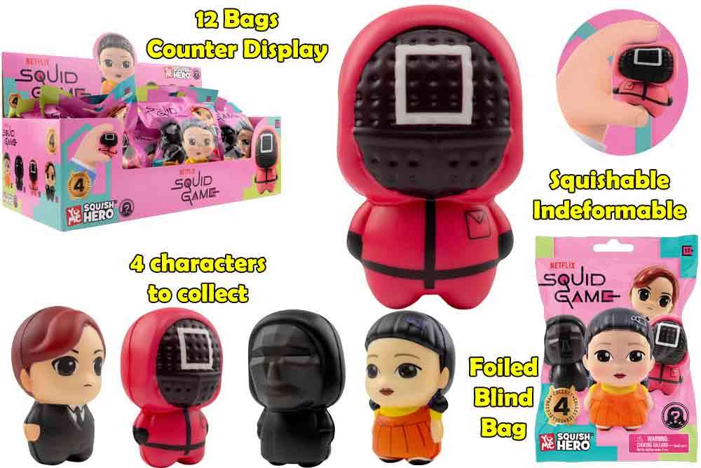 Squid Game Foam Squishy - Blind Bags Counter Display (16 Units) yume