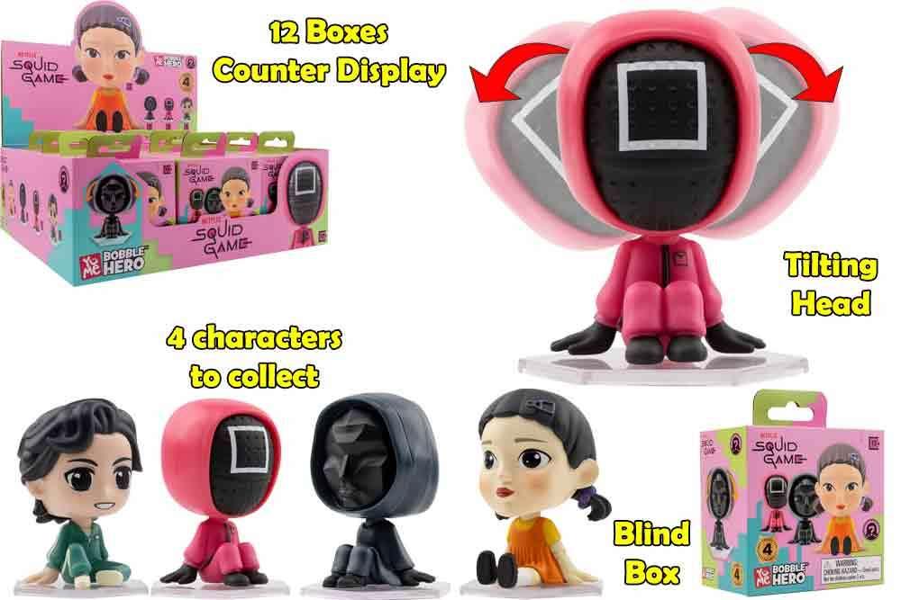 Squid Game - Bobble Head - Blind Boxes Diskdisplay (12 Enheter) - Robotto