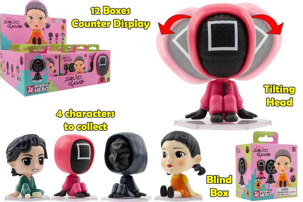 Squid Game - Bobble Head - Blind Boxes Diskdisplay (12 Enheter) yume