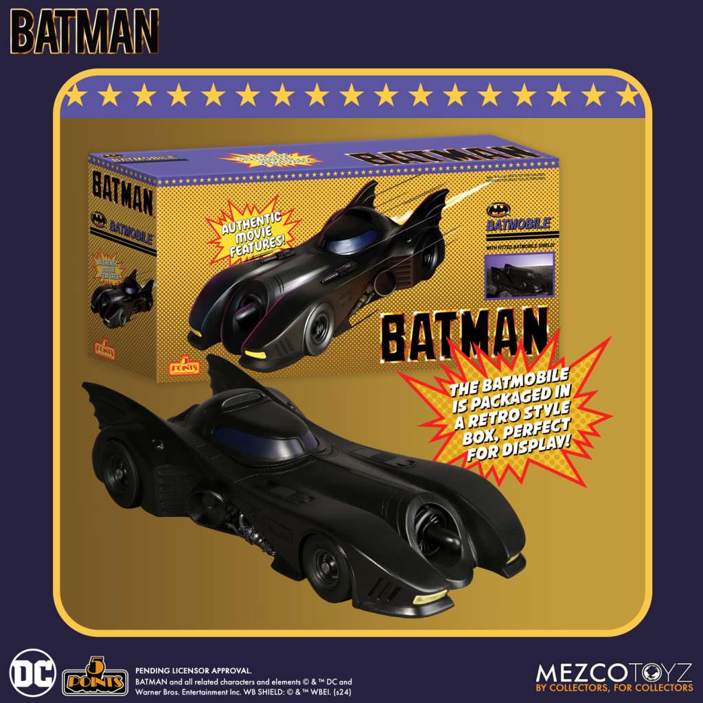 5 Points 1989 Batman Batmobile – Samlarobjekt för Batman-fans mezco toys
