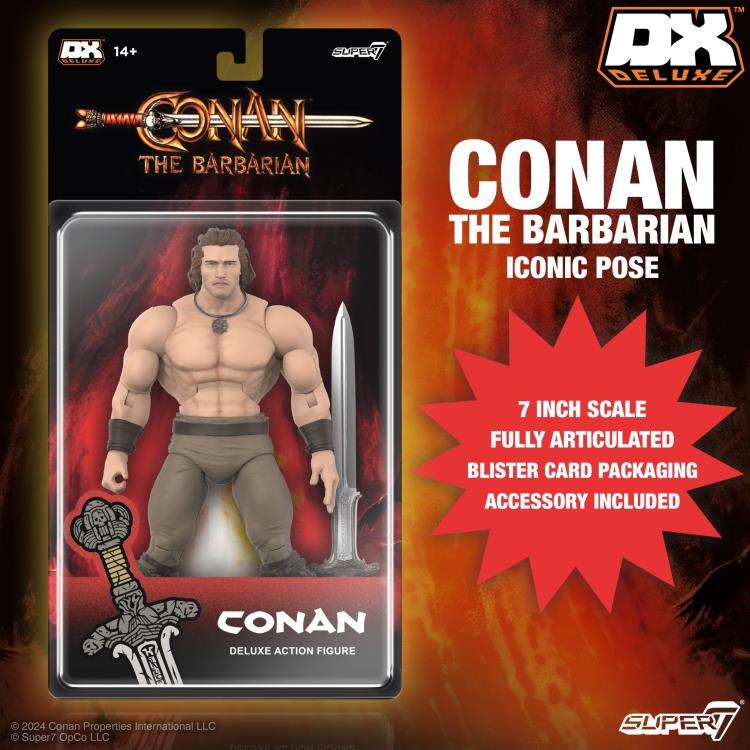 Conan the Barbarian Ikoniska Pose Deluxe Figur super 7
