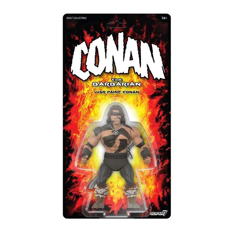 Vintage Conan the Barbarian Actionfigur med Krigsmålning super 7