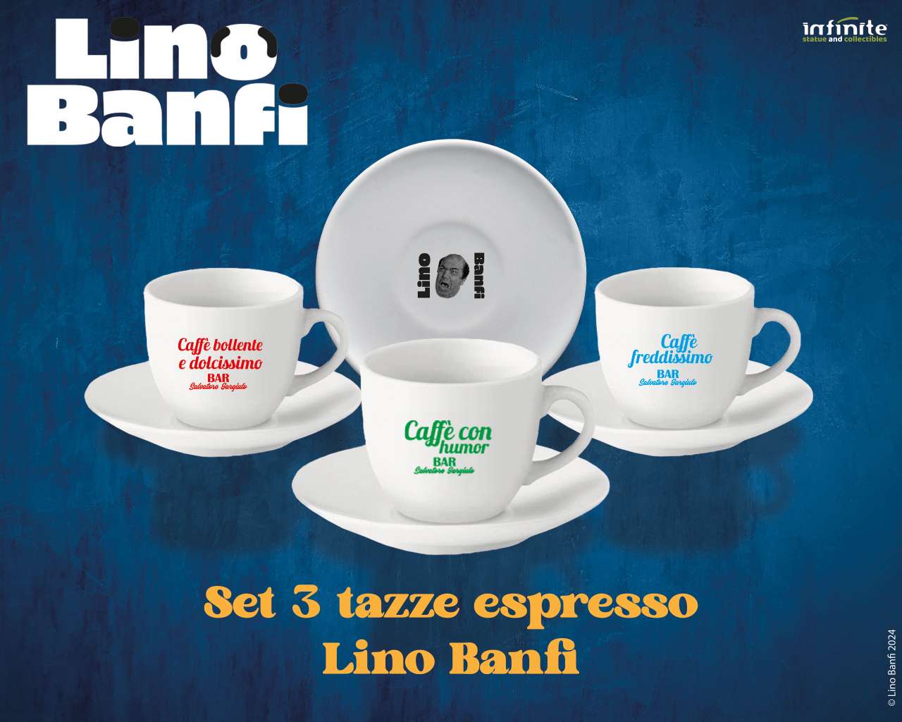 Lino Banfi Espresso Mugg Set infinite statue