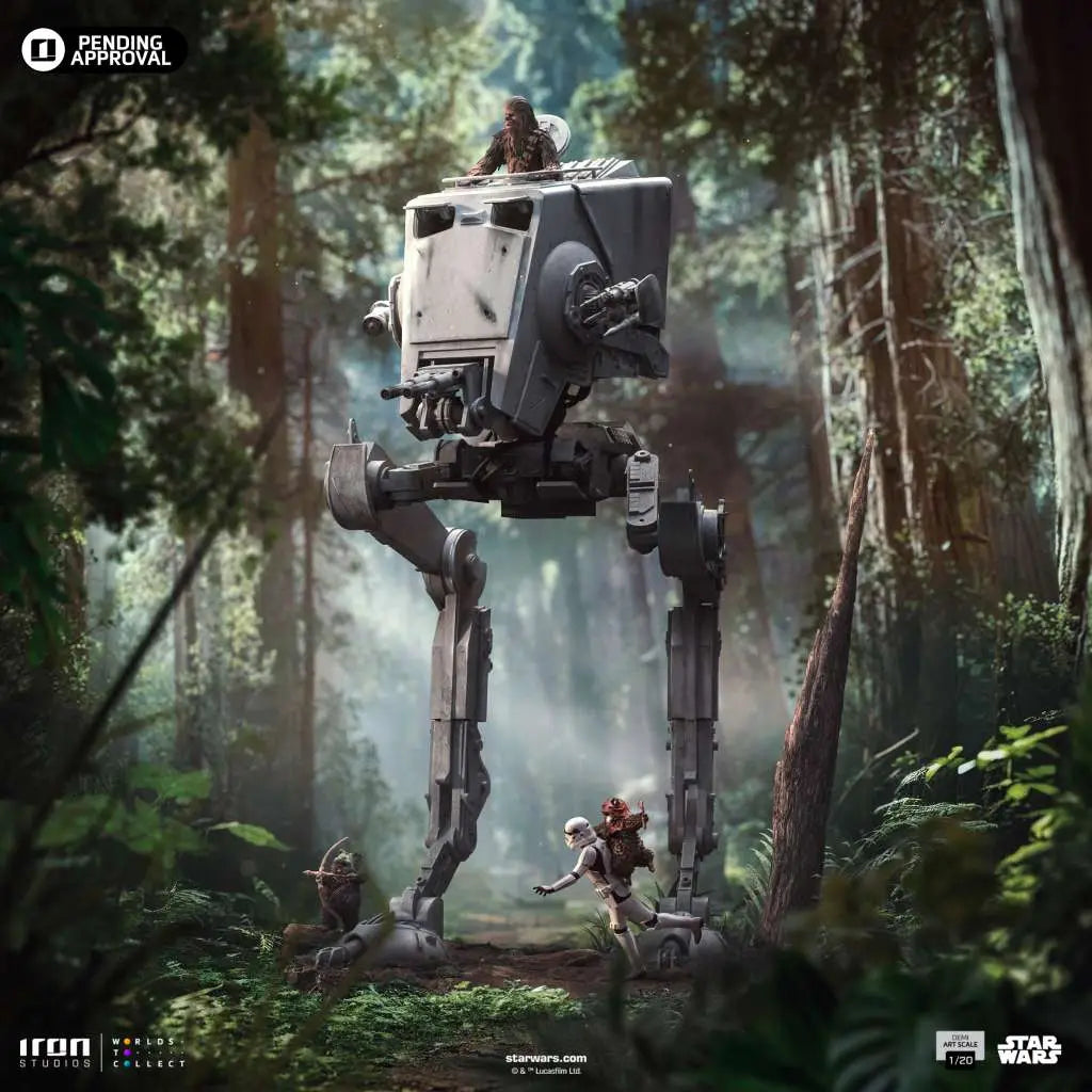 STAR WARS AT-ST AND CHEWBACCA 1/20 STATUE