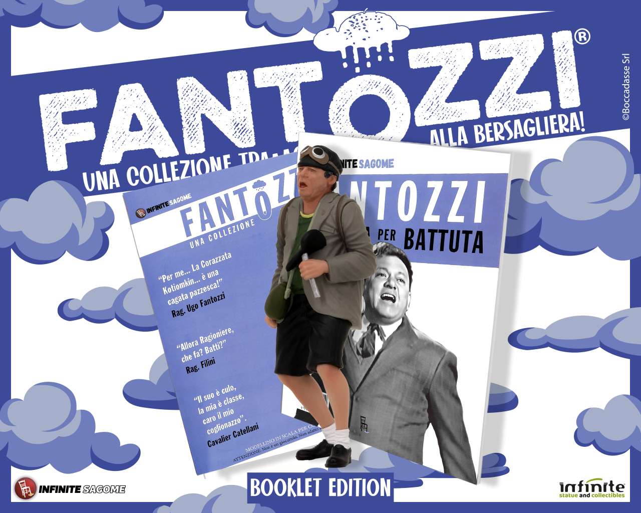 Fantozzi Alla Bersagliera - Mini PVC Figurer med Bok infinite statue