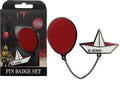 Stephen Kings IT - Pin Emblem / Pin Set med Pennywise och Georgie - Robotto