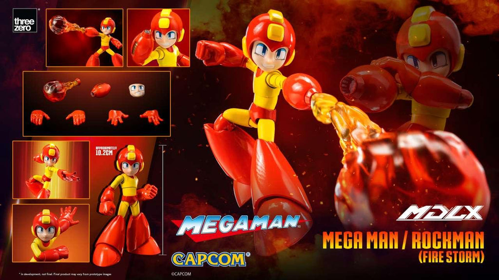 MDLX Mega Man Fire Storm – Samlarfigur från trehzero - Robotto