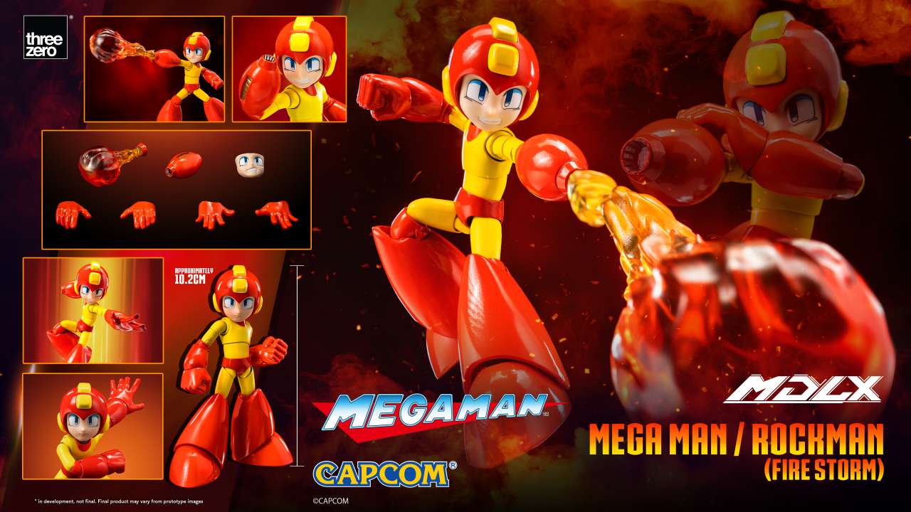 MDLX Mega Man Fire Storm – Samlarfigur från trehzero threea toys/threezero