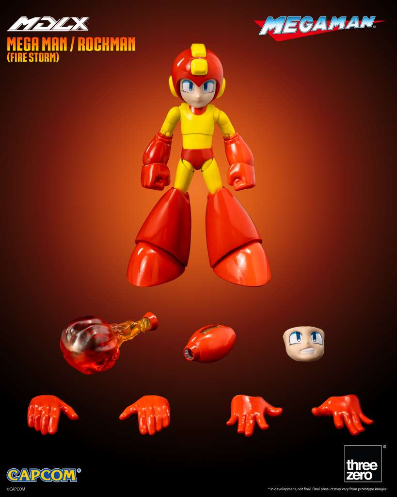 MDLX Mega Man Fire Storm – Samlarfigur från trehzero threea toys/threezero