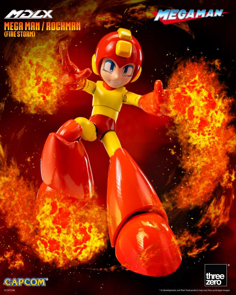 MDLX Mega Man Fire Storm – Samlarfigur från trehzero threea toys/threezero