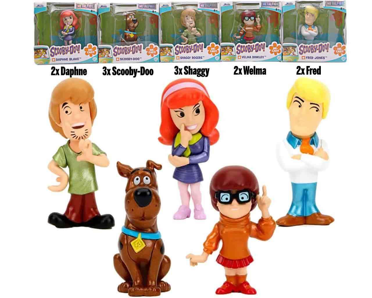 Scooby-Doo - Metallfigur med displayer (12 stycken) jada toys